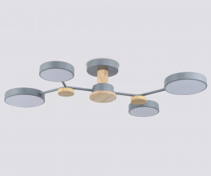 FL4859/4 GR/WD серый/дерево 60W 3000-6000K 700*400*120 (без ПДУ)