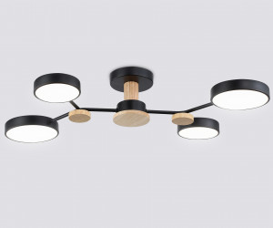 FL4860/4 BK/WD черный/дерево 60W 3000-6000K 700*400*120 (без ПДУ)