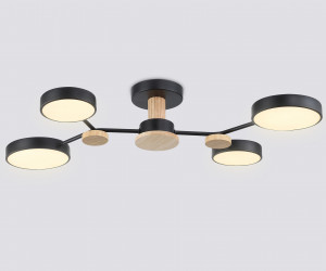 FL4860/4 BK/WD черный/дерево 60W 3000-6000K 700*400*120 (без ПДУ)