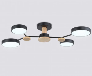 FL4860/4 BK/WD черный/дерево 60W 3000-6000K 700*400*120 (без ПДУ)