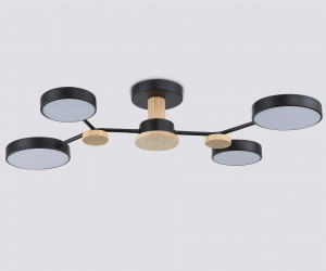 FL4860/4 BK/WD черный/дерево 60W 3000-6000K 700*400*120 (без ПДУ)