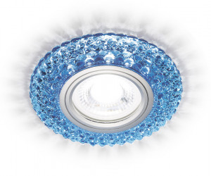 S291 BL/WH хром/голубой MR16+3W(LED WHITE 4200K)