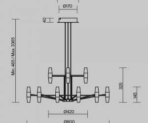 Подвесной светильник Maytoni MOD401PL-L108BS3K