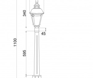 Ландшафтный светильник Outdoor O028FL-01BZ