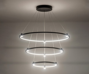 FL5514/3+9 BK черный 90W 3000K/4200K/6400K D800/600/400*1300 (без ПДУ)