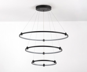 FL5514/3+9 BK черный 90W 3000K/4200K/6400K D800/600/400*1300 (без ПДУ)