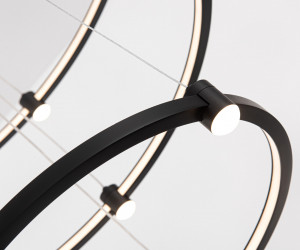 FL5514/3+9 BK черный 90W 3000K/4200K/6400K D800/600/400*1300 (без ПДУ)