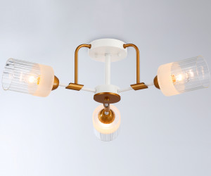 TR303321/3 WH/GD/CL/FR белый/золото/прозрачный/белый матовый E27*3 max 60W D620*210