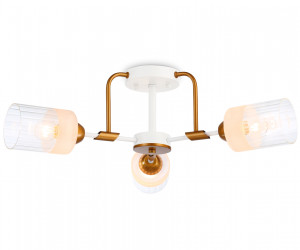 TR303321/3 WH/GD/CL/FR белый/золото/прозрачный/белый матовый E27*3 max 60W D620*210