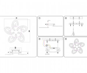 FA512/5 WH белый 120W 610*580*80 (ПДУ РАДИО 2.4G)