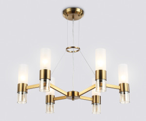 LH55114/6 BS/FR/TI латунь/белый матовый/янтарь E14*6 max 40W D650*1080