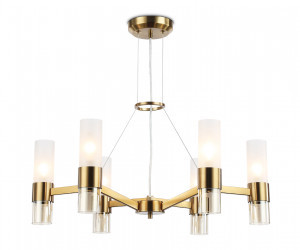 LH55114/6 BS/FR/TI латунь/белый матовый/янтарь E14*6 max 40W D650*1080