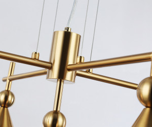 LH55276/5 BS/FR латунь/белый матовый E14*5 max 40W D520*1390