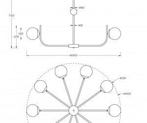 Подвесной светильник Maytoni MOD109PL-10BS
