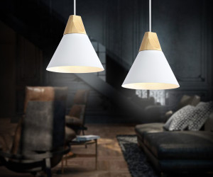 TR8195 WH/LW белый/светлое дерево E27 max 40W D230*935