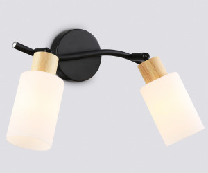 TR8721/2 BK/WD черный/дерево E14/2 max 60W 380*100*210