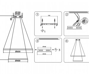 FL40811/2 WH белый 4200K 45W D400/600*1200 (Без ПДУ)