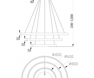 Подвесной светильник Maytoni MOD058PL-L100W4K