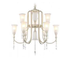 TR3248/9 BG/GD/FR бежевый/золото/белый матовый E14*9 max 40W D735*720