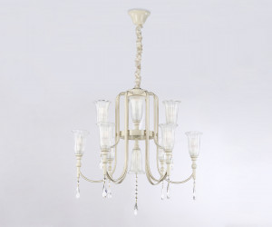 TR3248/9 BG/GD/FR бежевый/золото/белый матовый E14*9 max 40W D735*720