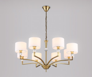 LH71133/8 BS/WH латунь/белый E14/8 max 40W D840*880