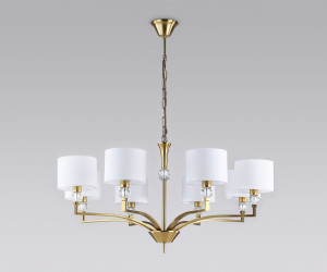 LH71133/8 BS/WH латунь/белый E14/8 max 40W D840*880