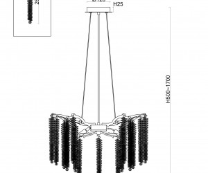 Подвесной светильник Freya FR1010PL-06G