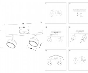 TN71024/2 BK черный GX53/2 max 12W 320*80*140