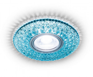 S333 BL/WH хром/лазурный/MR16+3W(LED WHITE 4200K)