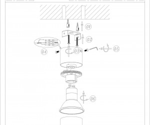 DK2029-GG Светильник накладной IP 20, 15 Вт, GU10, матовое золото, алюминий