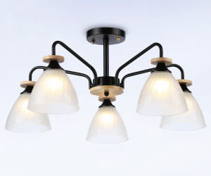 TR9571/5 BK/FR черный/белый матовый E27/5 max 40W D620*250