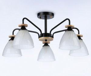 TR9571/5 BK/FR черный/белый матовый E27/5 max 40W D620*250