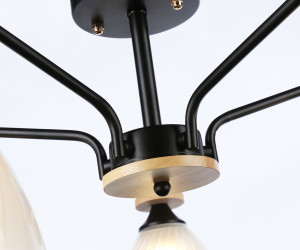 TR9571/5 BK/FR черный/белый матовый E27/5 max 40W D620*250