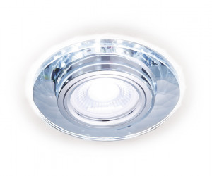 S211 CL/WH хром/прозрачный MR16+3W(LED WHITE 4200K)
