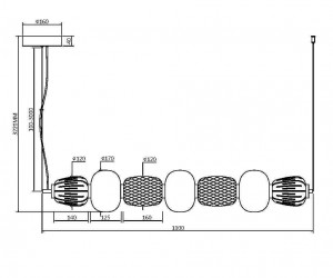Подвесной светильник Maytoni MOD267PL-L42G3K