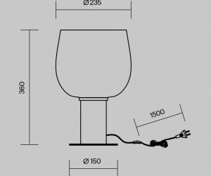 Настольный светильник Maytoni MOD414TL-01B