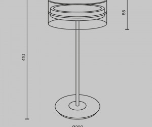 Настольный светильник Maytoni MOD348TL-L14BBS3K