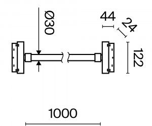 Трековый подвесной светильник Technical TR101-2-20W3K-B