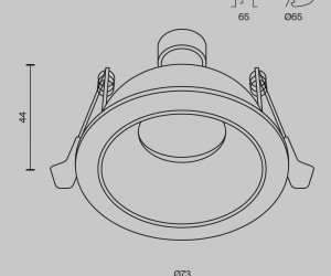 Встраиваемый светильник Technical DL126-GU10-W