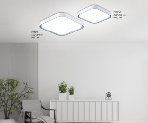 FZ1256 WH/GR белый/серый 27W 5000K 350*350*60 (Без ПДУ)