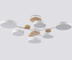 FL4861/6 WH/WD белый/дерево 90W 3000-6000K D750*180 (без ПДУ)