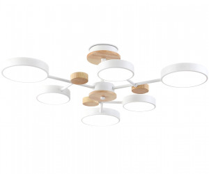 FL4861/6 WH/WD белый/дерево 90W 3000-6000K D750*180 (без ПДУ)