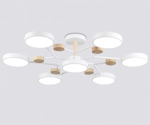 FL4864/7 WH/WD белый/дерево 126W 3000-6000K D830*190 (без ПДУ)