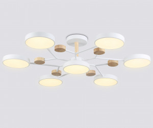 FL4864/7 WH/WD белый/дерево 126W 3000-6000K D830*190 (без ПДУ)