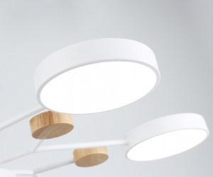 FL4864/7 WH/WD белый/дерево 126W 3000-6000K D830*190 (без ПДУ)