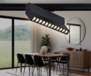 GL6817 BK черный LED 12W 3000K 24° 230*22*87