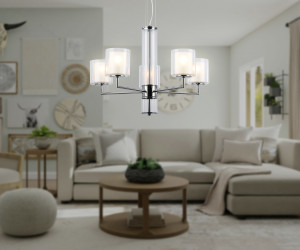 LH56001/5 СH/FR хром/белый матовый E14*5 max 40W D640*1260