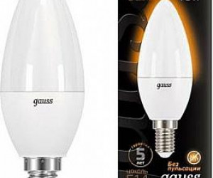 Лампа Gauss LED Candle E14 9.5W 3000К 1/10/50
