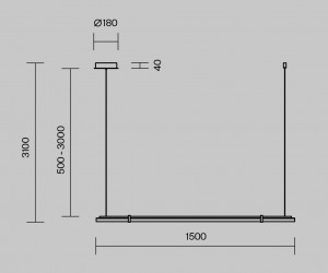 Подвесной светильник Maytoni MOD340PL-L28BS3K