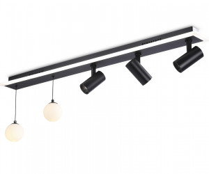 FL66202/1+5 BK черный 67W 3000K-6400K+G9/2 1000*100*400 (ПДУ ИК)